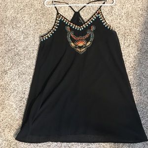 Black beaded tank